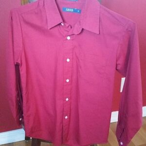 Boys Red Izod dress shirt